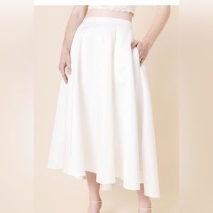 Women's Junie Side Pocket High Low Wedding Skirt